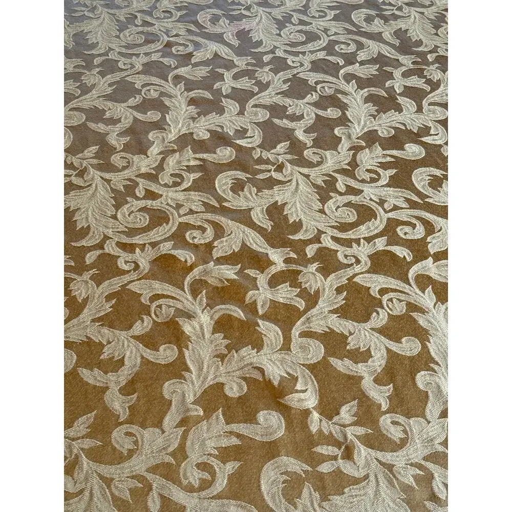 Gold Damask Jacquard Wedding Banquet Rectangle Tablecloth Formal Decor 56x100